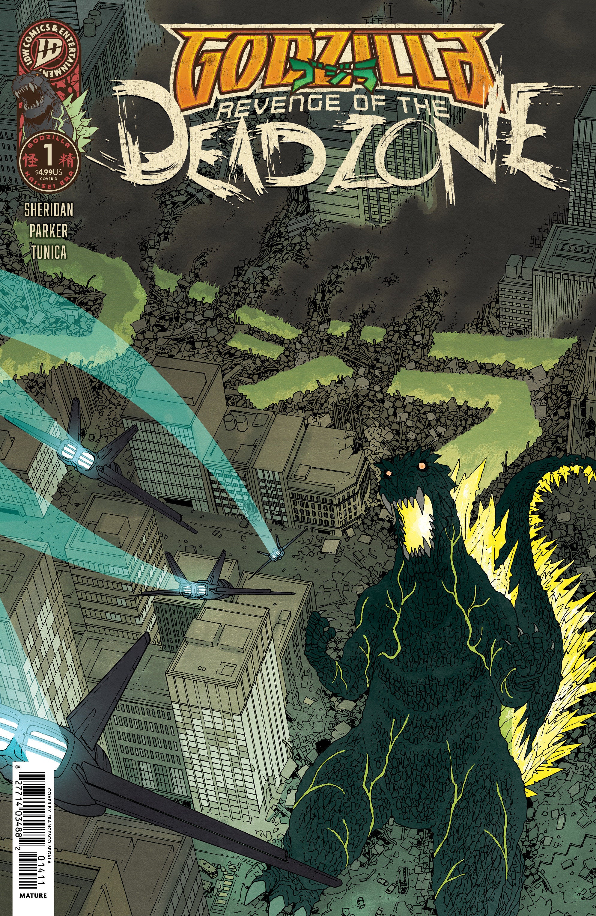 Godzilla: Revenge Of The Deadzone [Kai Sei Era] #1 Variant D (Morazzo Idw Goes Dark Variant) | BD Cosmos
