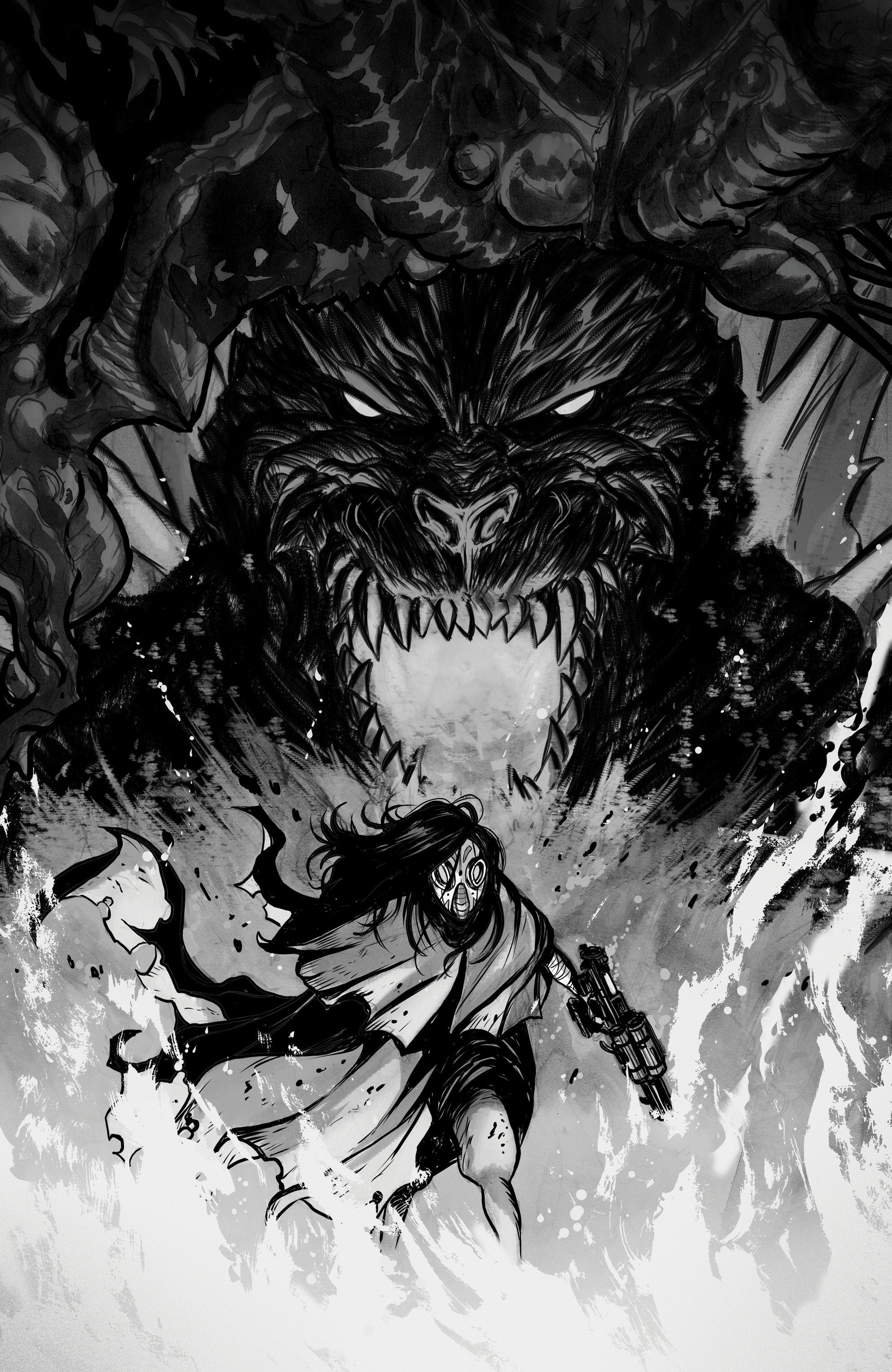 Godzilla: Revenge Of The Deadzone [Kai Sei Era] #2 IDW 1:10 Tunica B&W Virgin 11/25/2026 | BD Cosmos