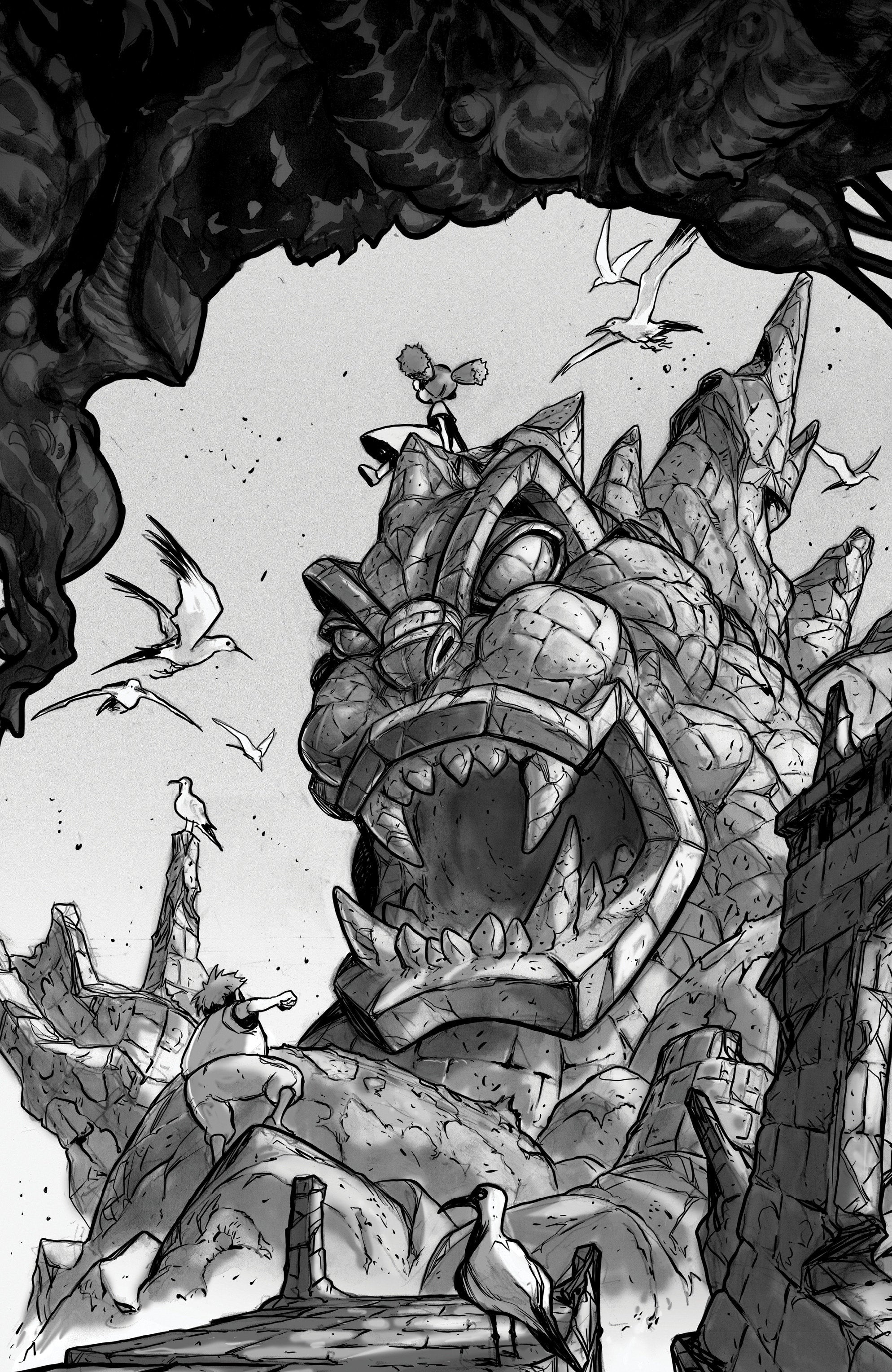 Godzilla: Revenge Of The Deadzone [Kai Sei Era] #3 IDW 1:10 Tunica B&W Virgin 12/23/2026 | BD Cosmos