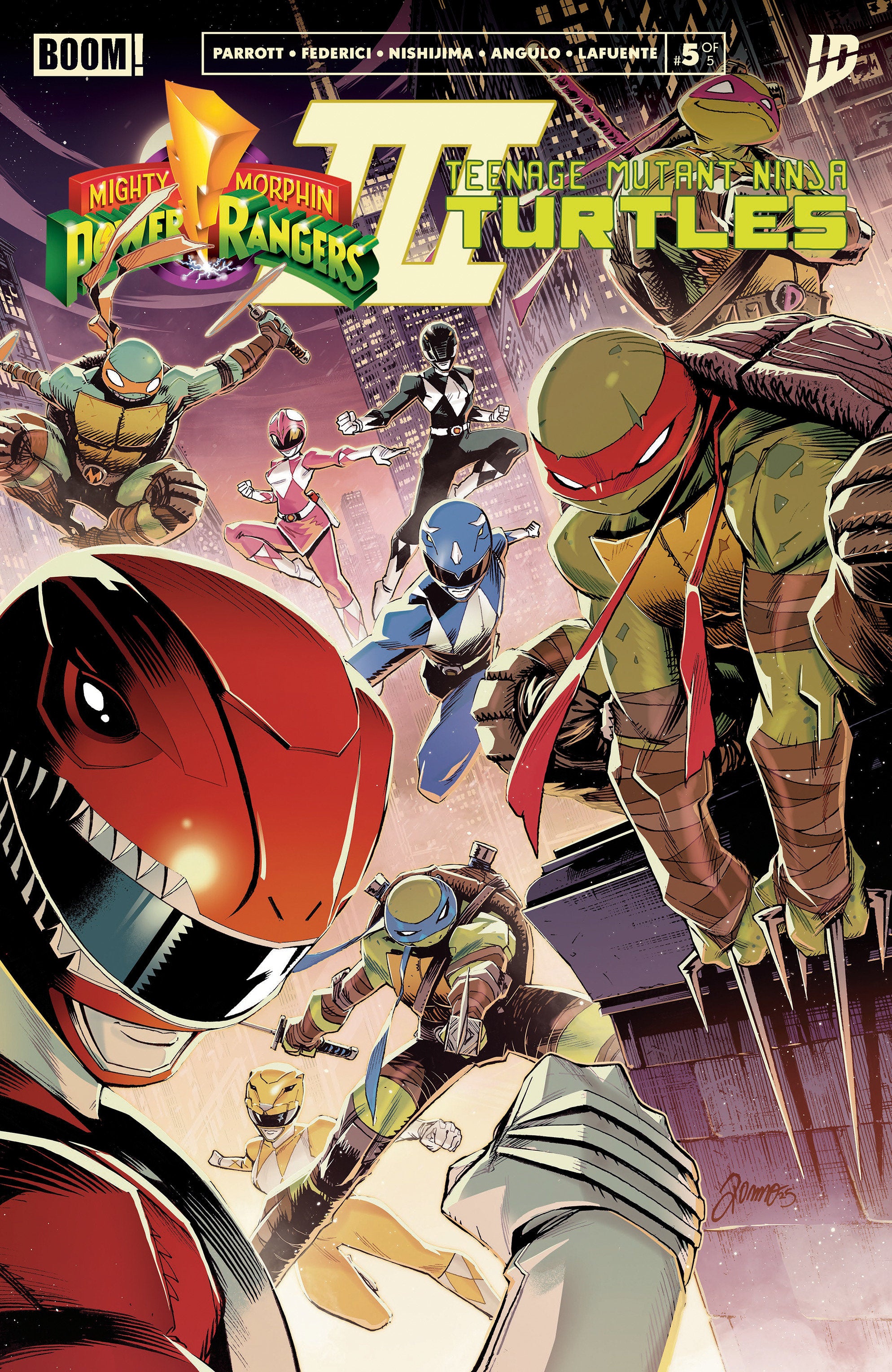 Mighty Morphin Power Rangers/Teenage Mutant Ninja Turtles III #5 A Main (Dressed, Zonno) | BD Cosmos