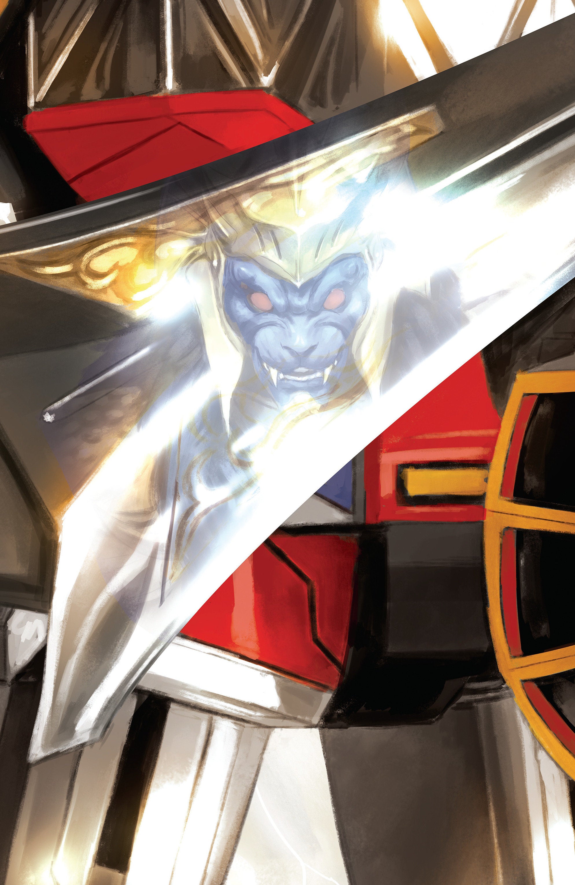 Mighty Morphin Power Rangers (2026) #5 C Megazord Card Stock Connecting Variant (Full Art, Mercado) | BD Cosmos