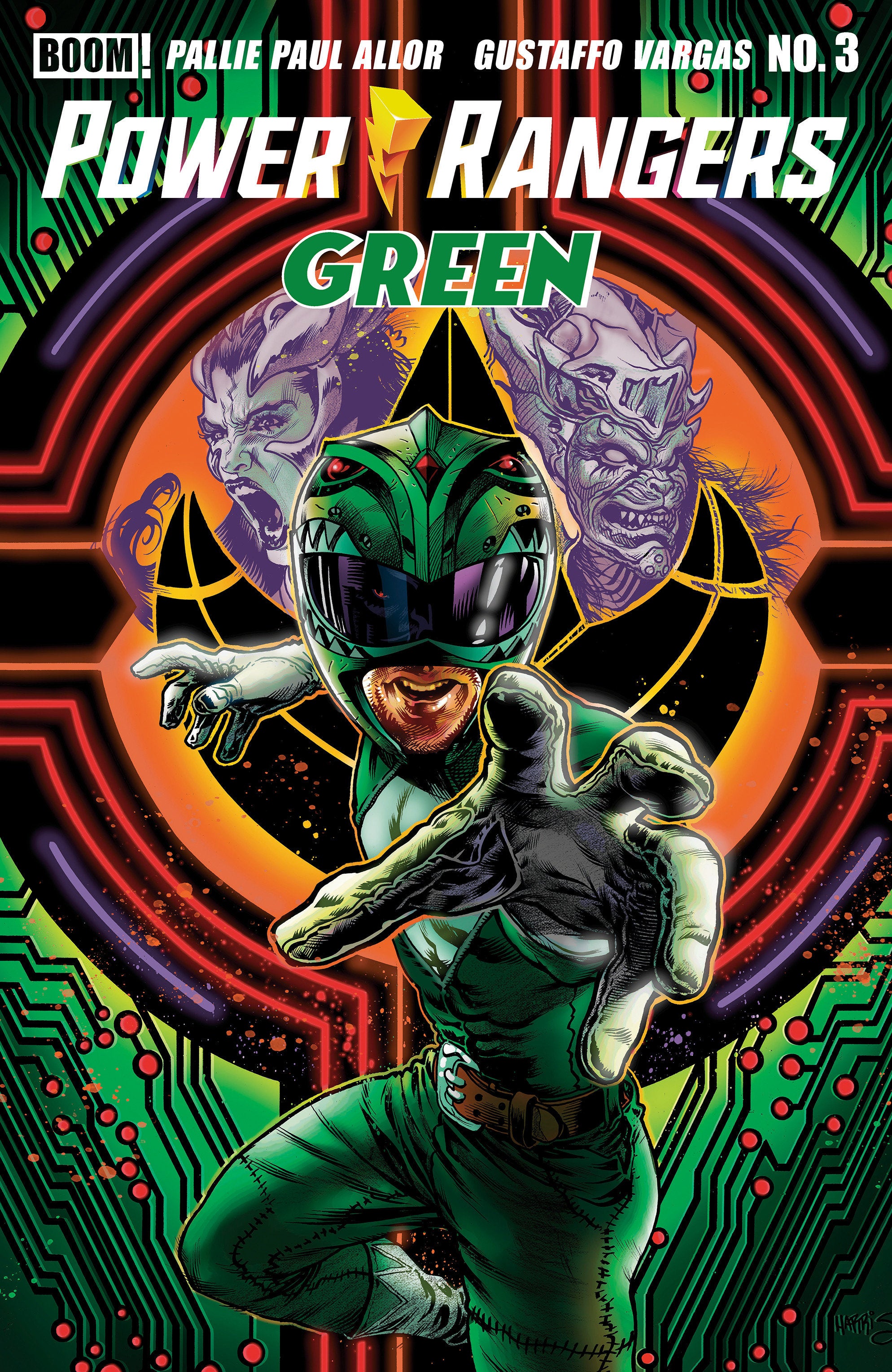 Power Rangers Green #3 A Main (Dressed, Harris) | BD Cosmos