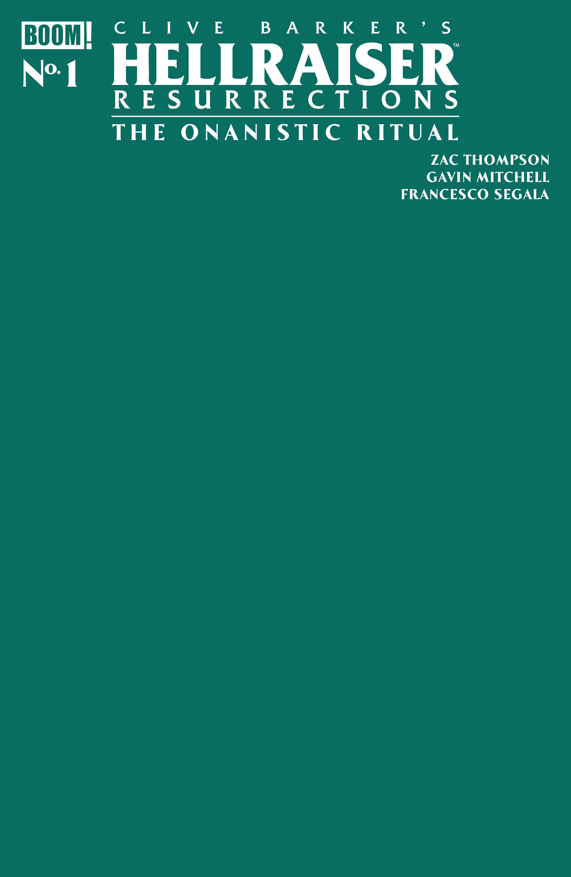 Hellraiser: Resurrections The Onanistic Ritual #1 Boom C Green Blank 09/09/2026 | BD Cosmos