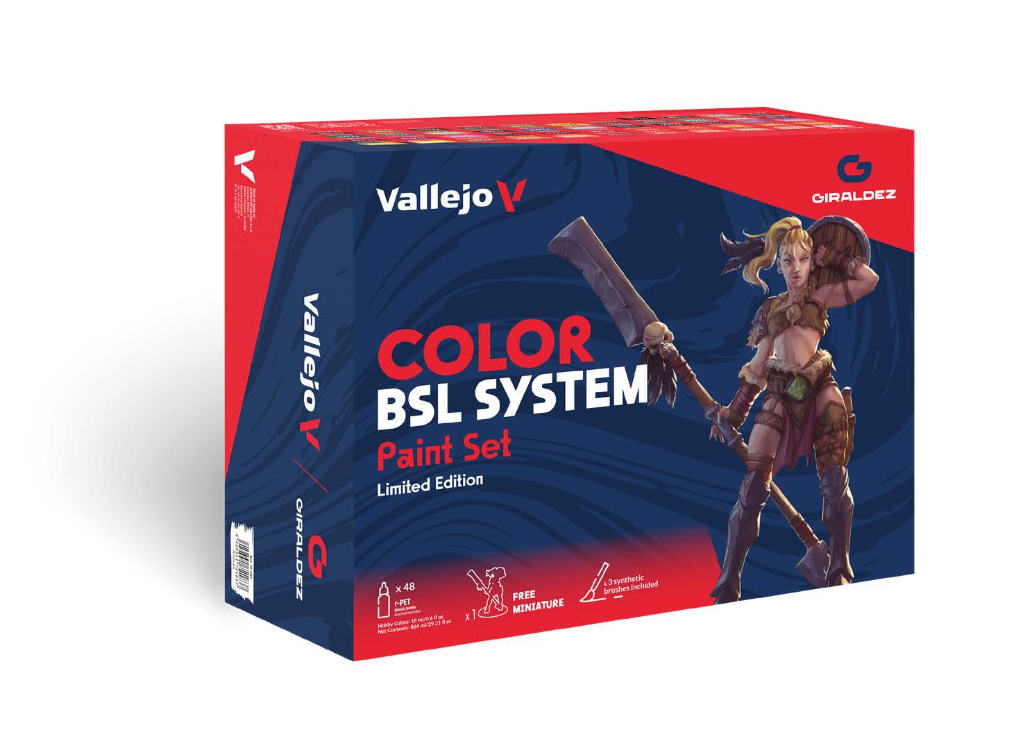 COLOUR BSL SYSTEM 48 COLOURS + 3 BRUSHES & FIGURE | BD Cosmos