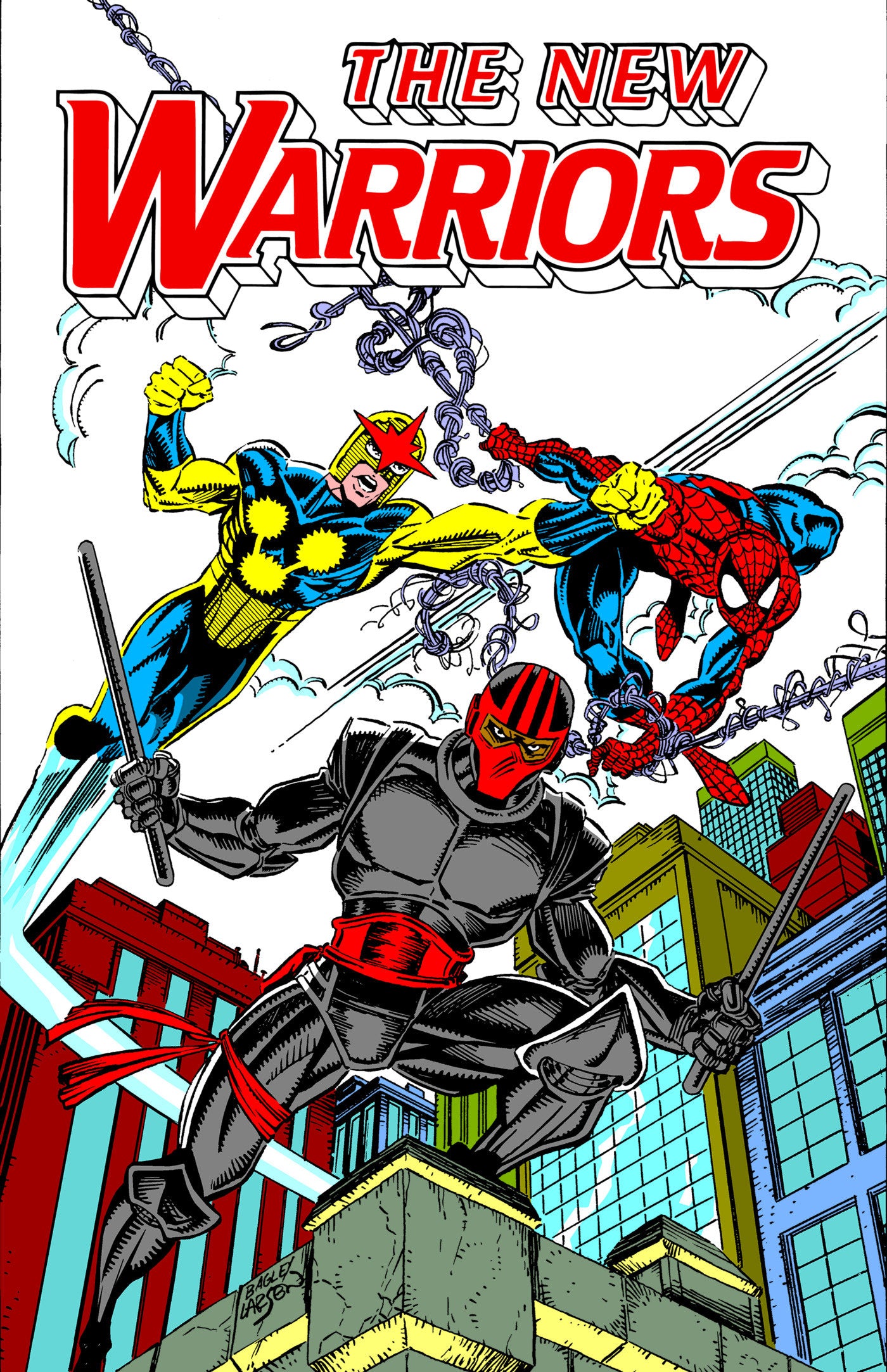 New Warriors: Nova & Night Thrasher Omnibus Mark Bagley Cover [Direct Market Only] | BD Cosmos