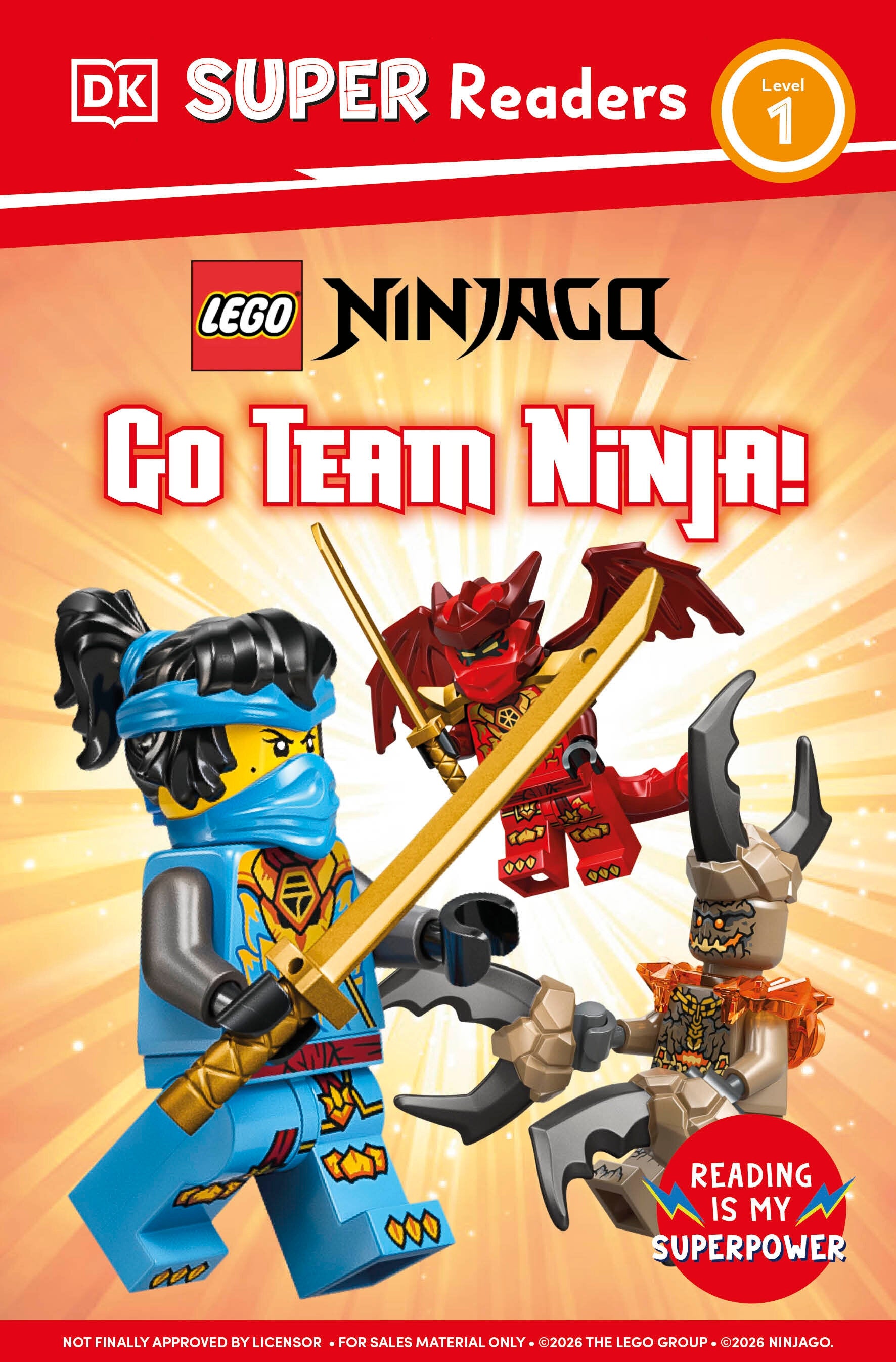 DK Super Readers Level 1 LEGO NINJAGO Go Team Ninja Hardcover - Release Estimate 01/13/2027 | BD Cosmos