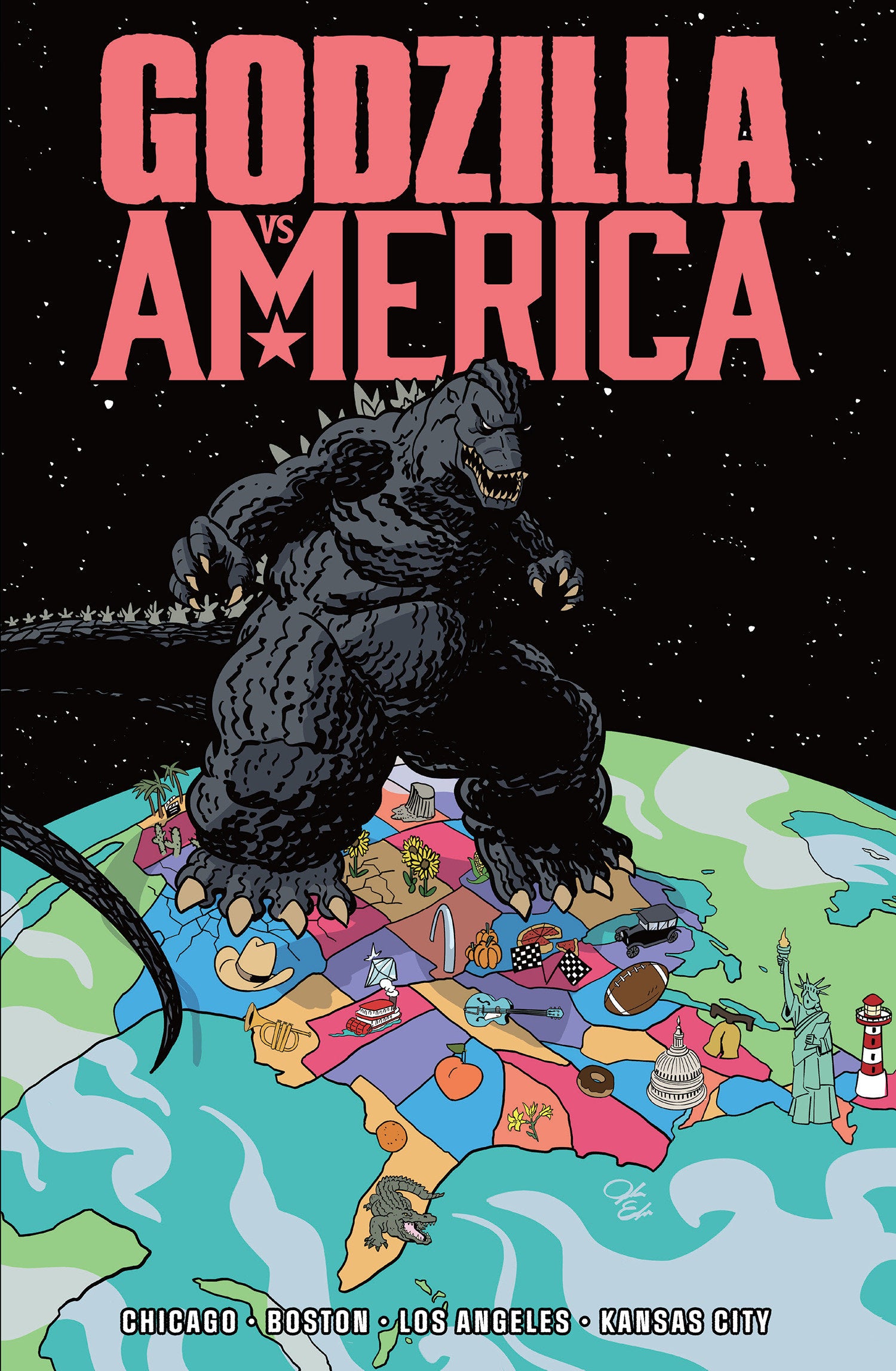 Godzilla vs. America: Boston, Chicago, Kansas City, Los Angeles | BD Cosmos