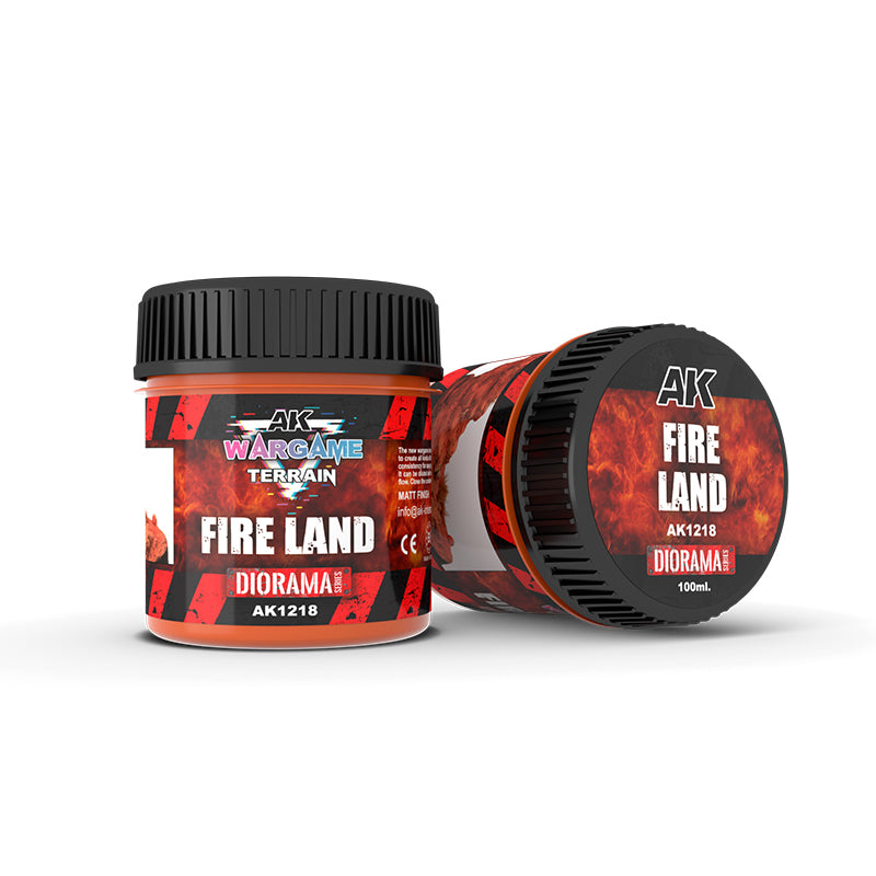 AK INTERACTIVE: FIRE LAND – WARGAME TERRAINS – 100ML | BD Cosmos