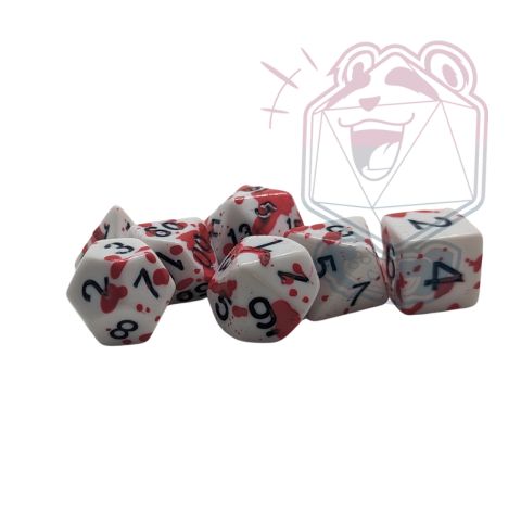 LAUGHING PANDA - SPLATTER RED 7-DIE SET | BD Cosmos