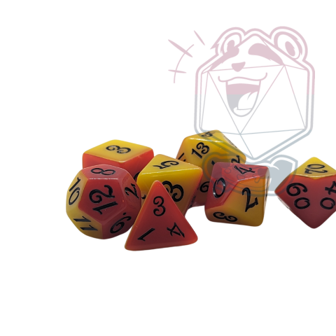 LAUGHING PANDA - HALF & HALF RED/ YELLOW 7-DIE SET | BD Cosmos