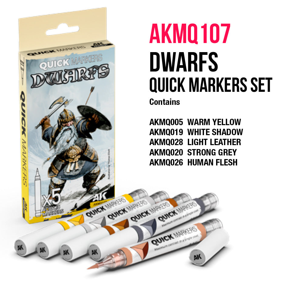 AK INTERACTIVE: DWARFS QUICK MARKERS SET | BD Cosmos
