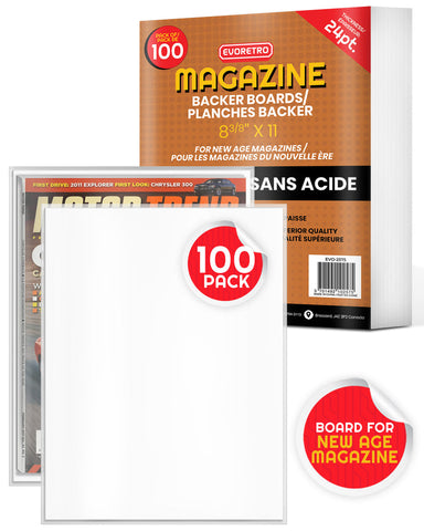 Magazine Backing Boards - 8-1/2x11 - 100ct