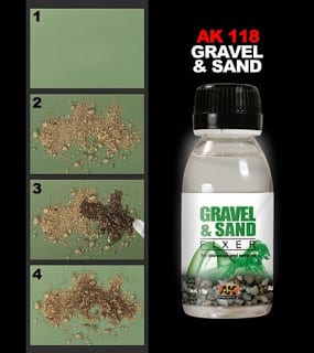 AK INTERACTIVE: GRAVEL & SAND FIXER - 100ML | BD Cosmos