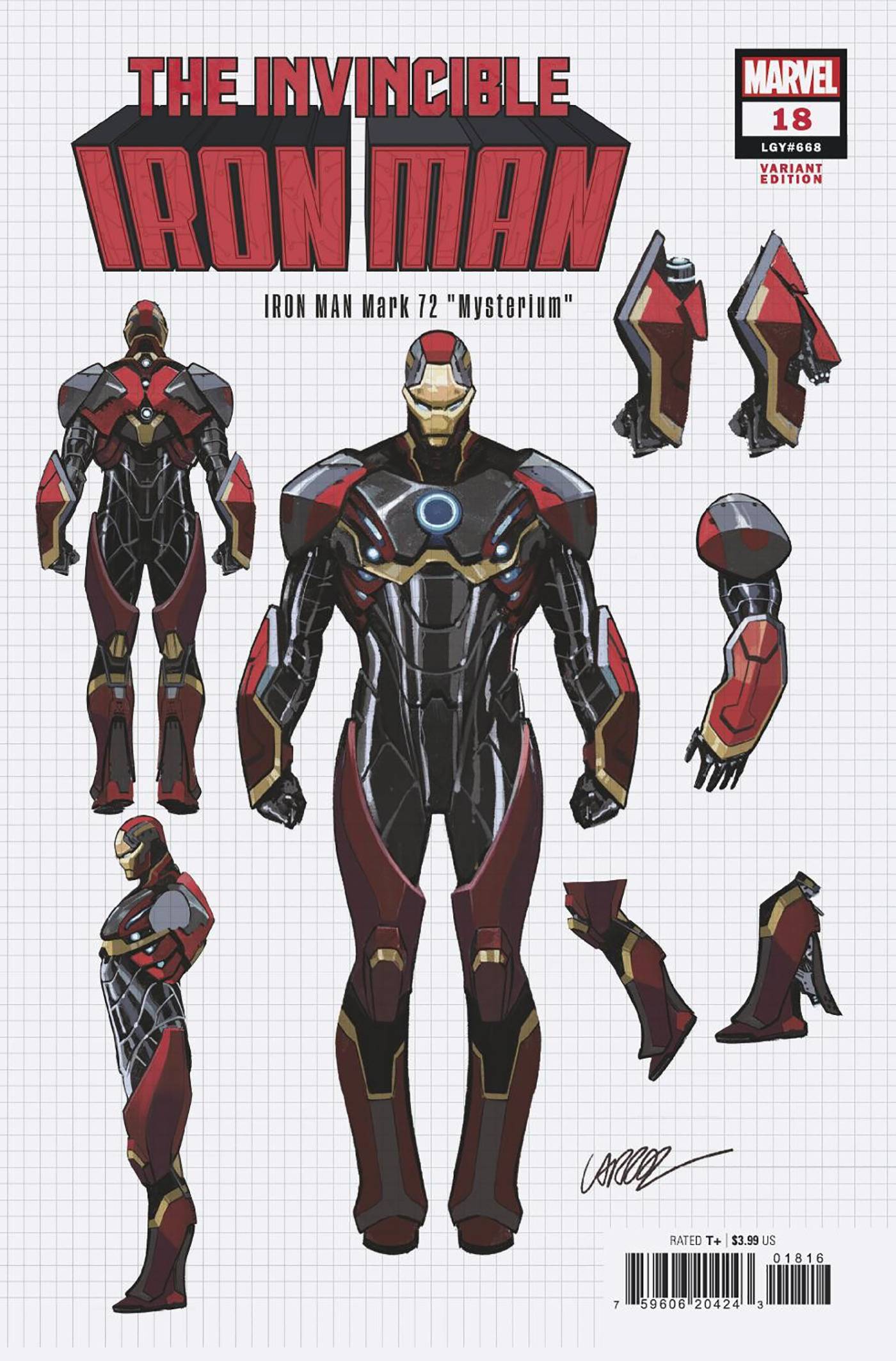 Invincible Iron Man #18 1:10 MARVEL Larraz Design 05/01/2024 | BD Cosmos