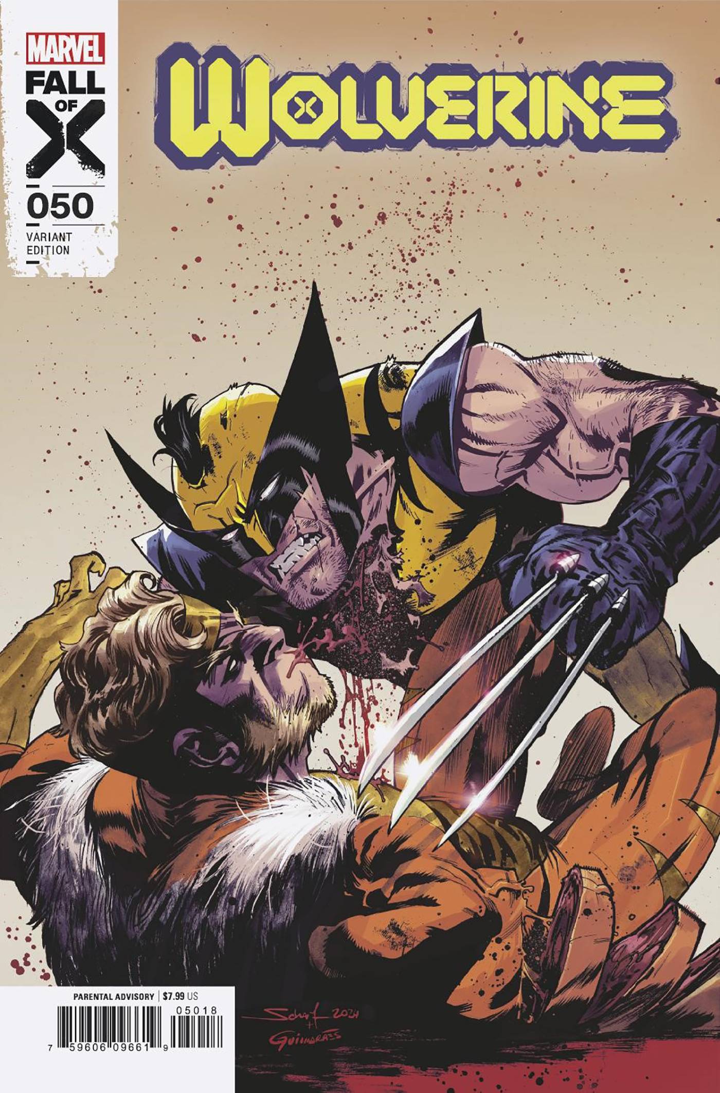 Wolverine #50 1:25 MARVEL Scharf Release 05/29/2024 | BD Cosmos