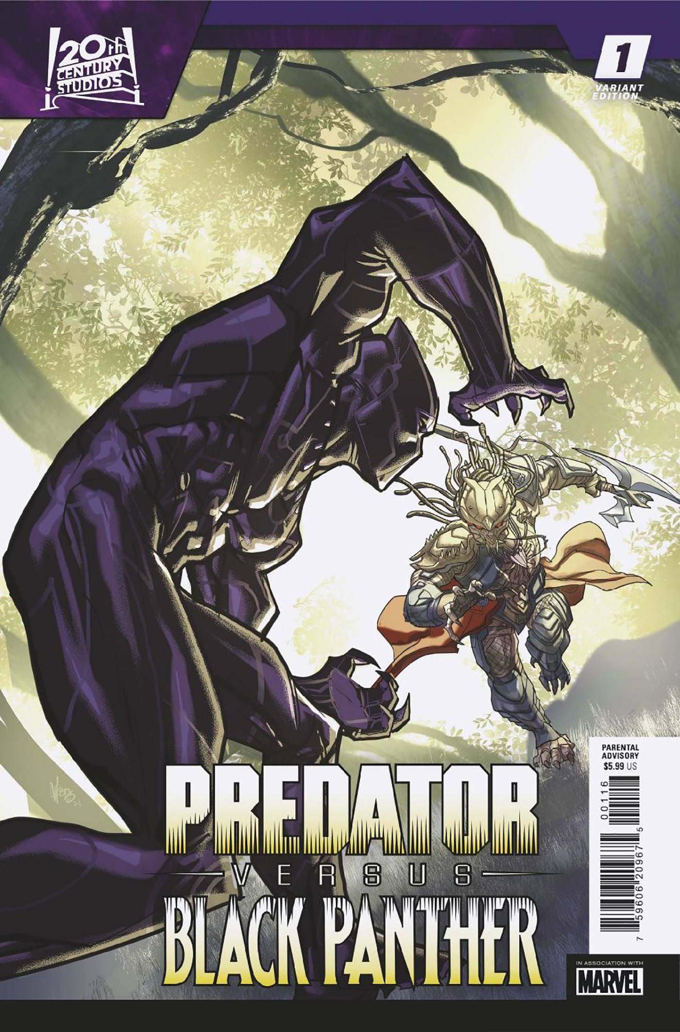 Predator vs Black Panther #1 1:25 Marvel Pete Woods 08/21/2024 | BD Cosmos