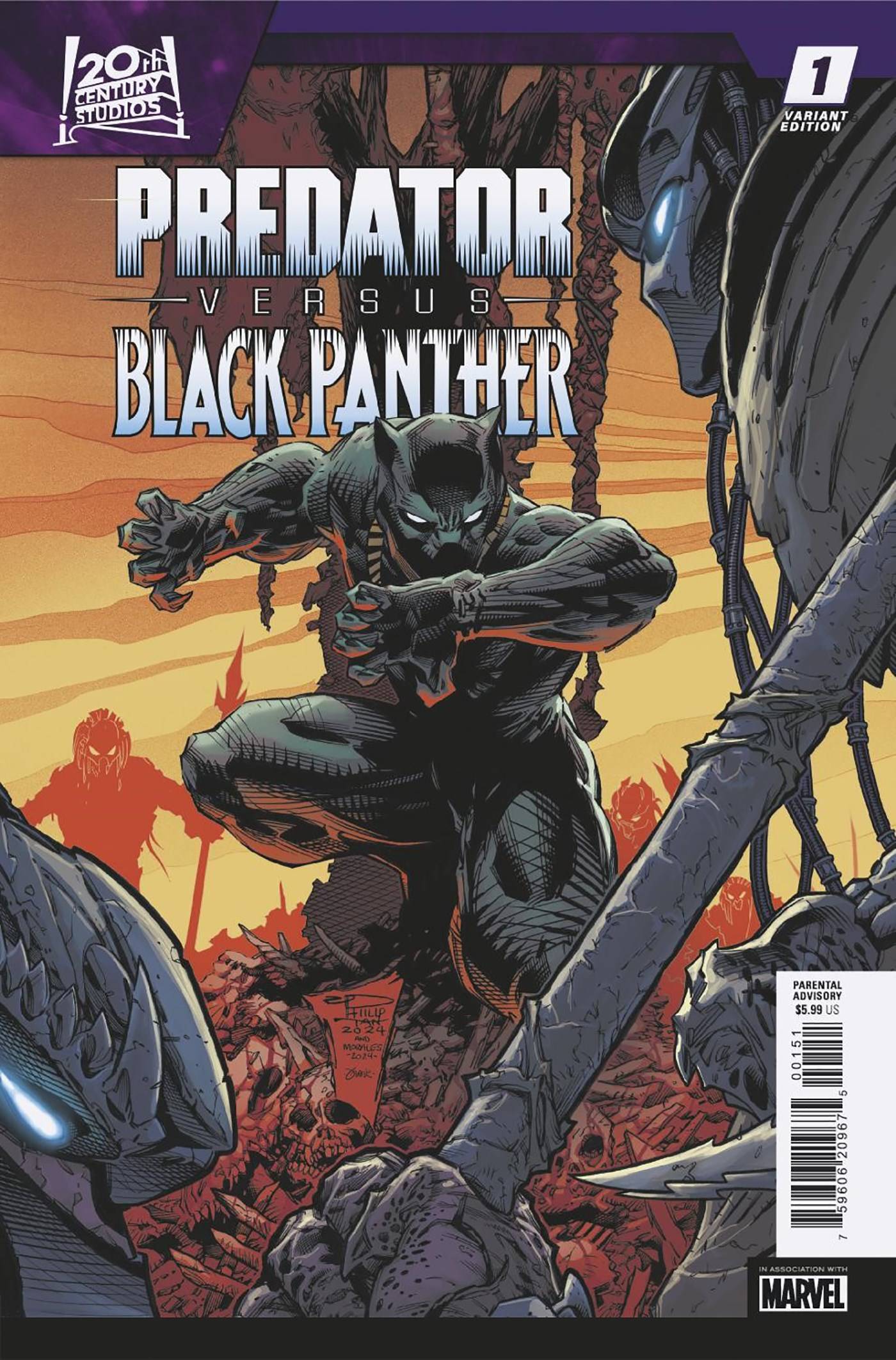 Predator vs Black Panther #1 E Marvel Philip Tan 08/21/2024 | BD Cosmos