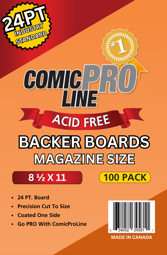 COMIC PRO LINE MAGAZINE BACKER BOARDS 100CT 24PT | BD Cosmos