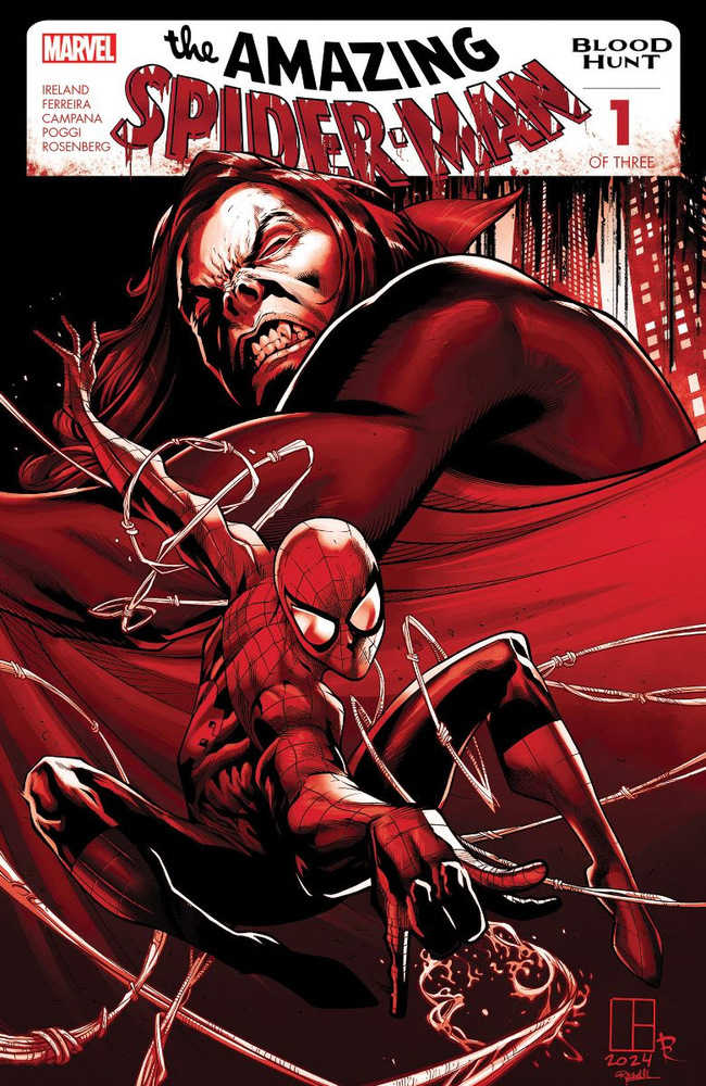 Amazing Spider-Man Blood Hunt #1 2nd Print Marvel Ferreira Blood Soaked 06/26/2024 | BD Cosmos