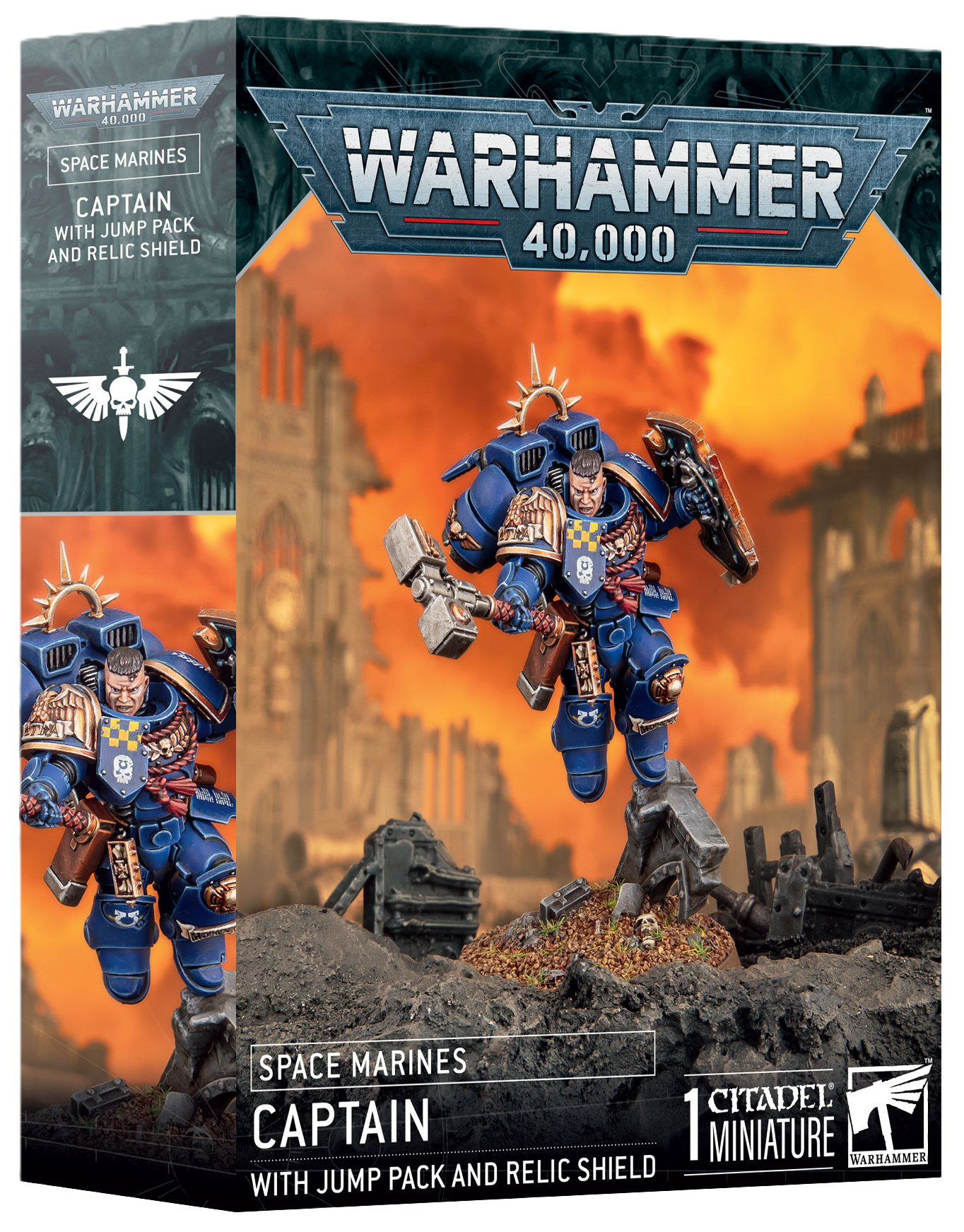 SPACE MARINES: CAPTAIN WITH JUMP PACK & RELIC SHIELD | BD Cosmos