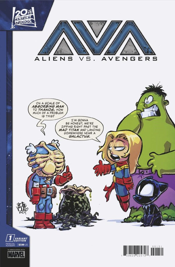 Aliens vs Avengers #1 F Marvel Skottie Young 08/28/2024 | BD Cosmos