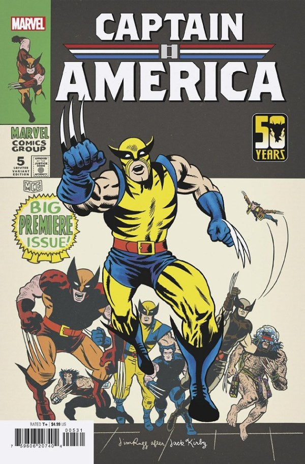 Captain America #5 MARVEL C Rugg Wolverine 01/03/2024 | BD Cosmos