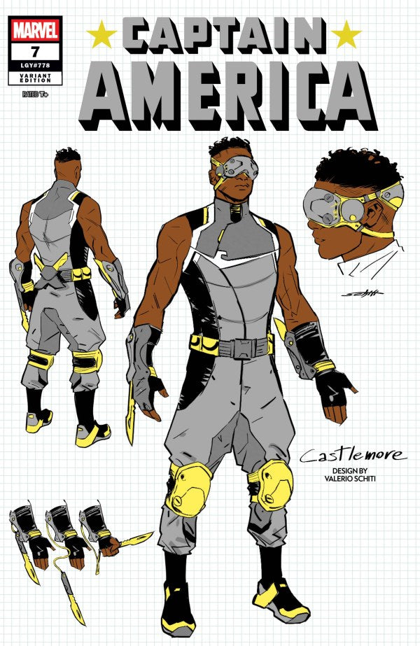 Captain America #7 MARVEL 1:10 Valerio Schiti Design  02/18/2026 | BD Cosmos