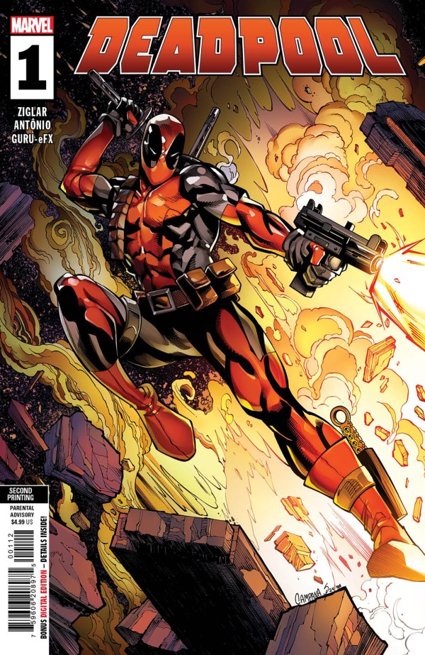 Deadpool #1 2nd Print Marvel Campana 05/15/2024 | BD Cosmos