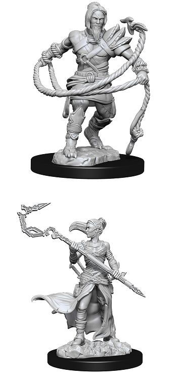 MTG UNPAINTED MINIS: WV1 STONEFORGE MYSTIC & KOR HOOKMASTER | BD Cosmos