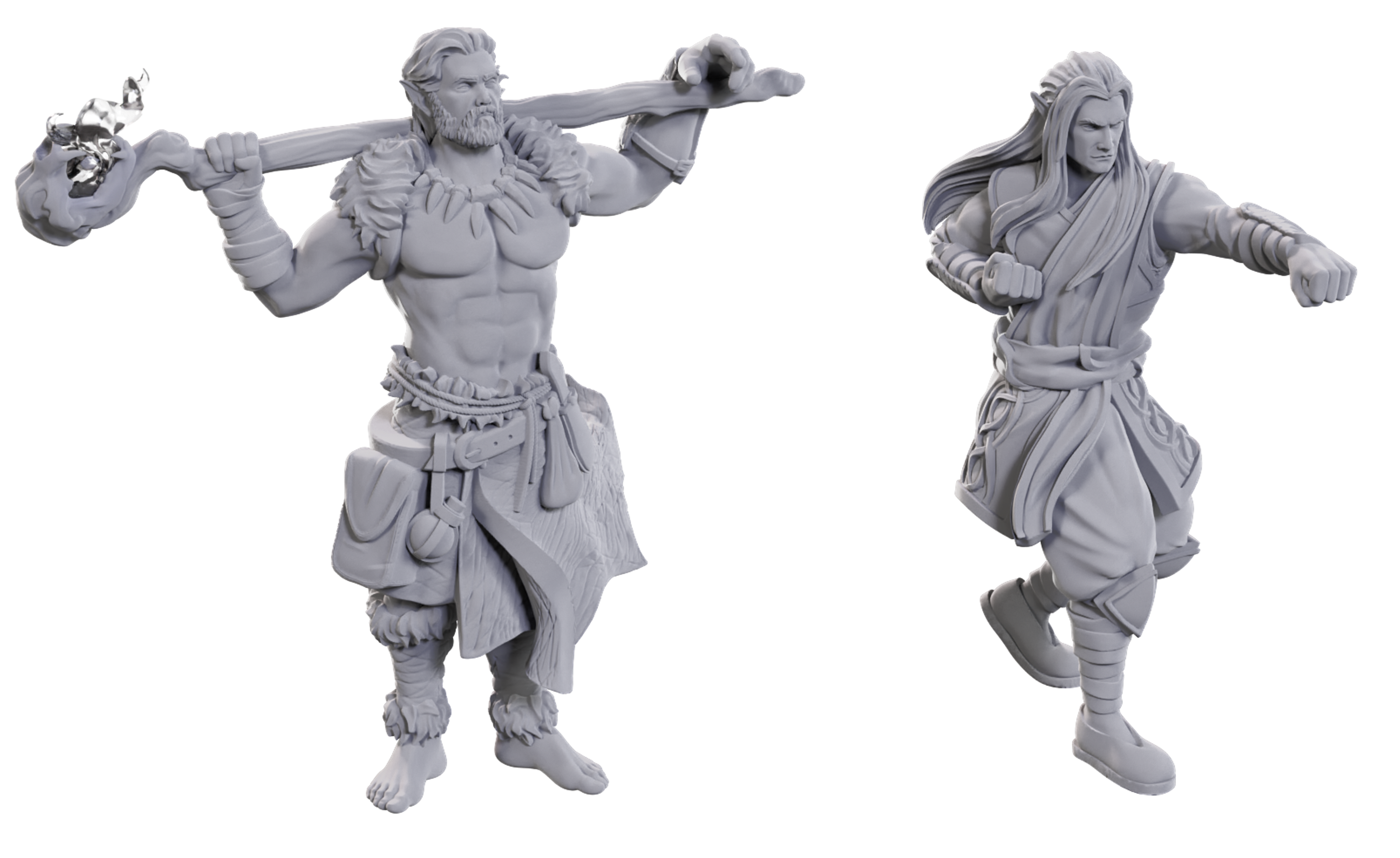 D&D UNPAINTED MINIS: WV24 ARCHDRUID & MARTIAL ARTS ADEPT | BD Cosmos