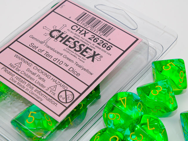 GEMINI 10D10 TRANSLUCENT GREEN-TEAL/YELLOW | BD Cosmos