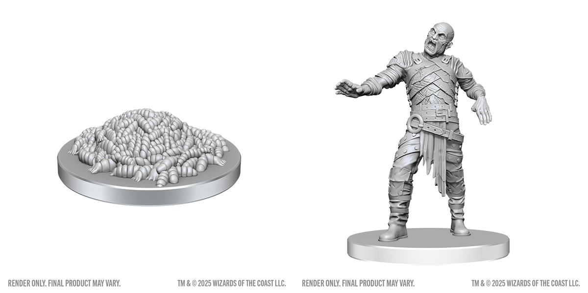D&D  MINIS: WV28 SWARM OF ROT GRUBS & ROT GRUB VICTIM | BD Cosmos