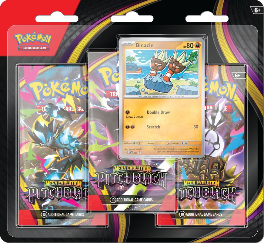 POKEMON TCG ME05: PITCH BLACK 3-PACK BLISTER - JULY 17TH  [READ DESCRIPTION] | BD Cosmos