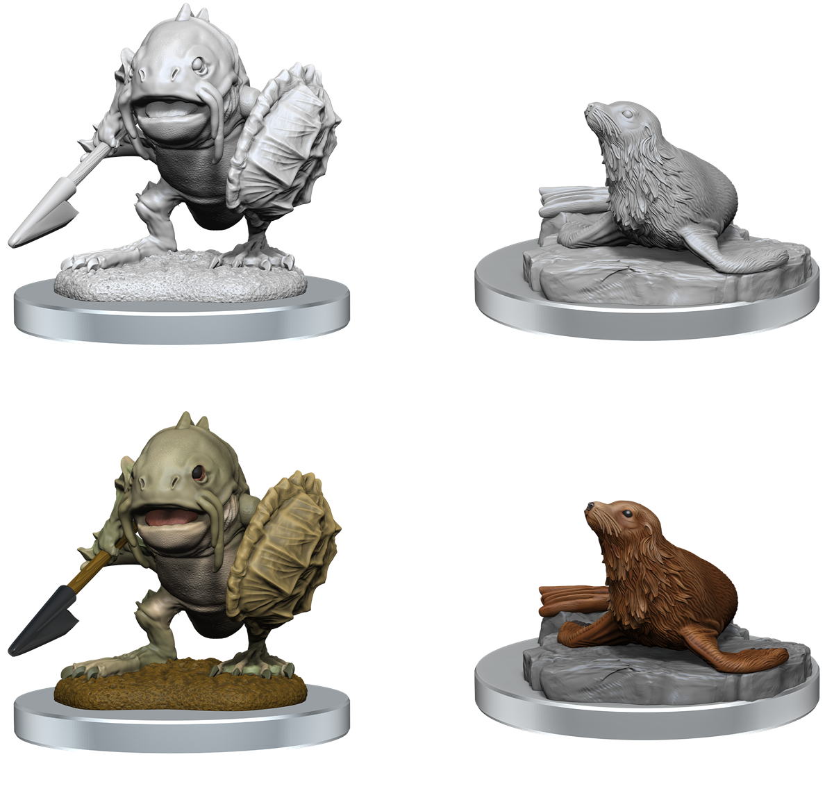 D&D UNPAINTED MINIS: WV20 LOCATHAH AND SEAL | BD Cosmos