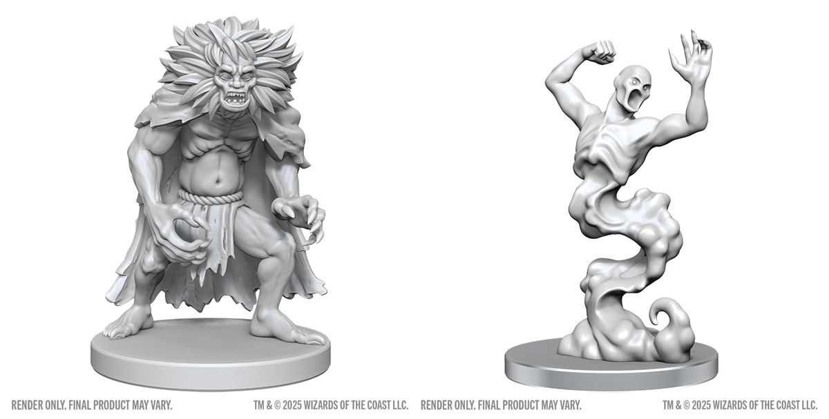 D&D MINIS: DND UNPAINTED MINIS WV28 CLASSIC WIGHT & CLASSIC WRAITH | BD Cosmos