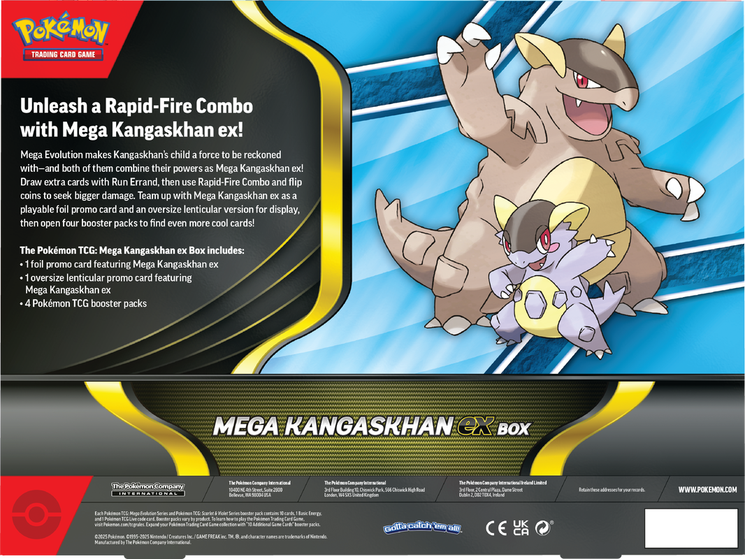 POKEMON TCG: MEGA KANGASKHAN EX BOX - WAVE 1 - DECEMBER 5TH, 2025 [LIMIT 6 PER ORDER] | BD Cosmos