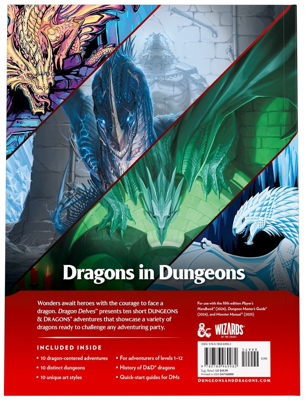 D&D RPG: DRAGON DELVES AN ADVENTURE ANTHOLOGY STANDARD COVER | BD Cosmos