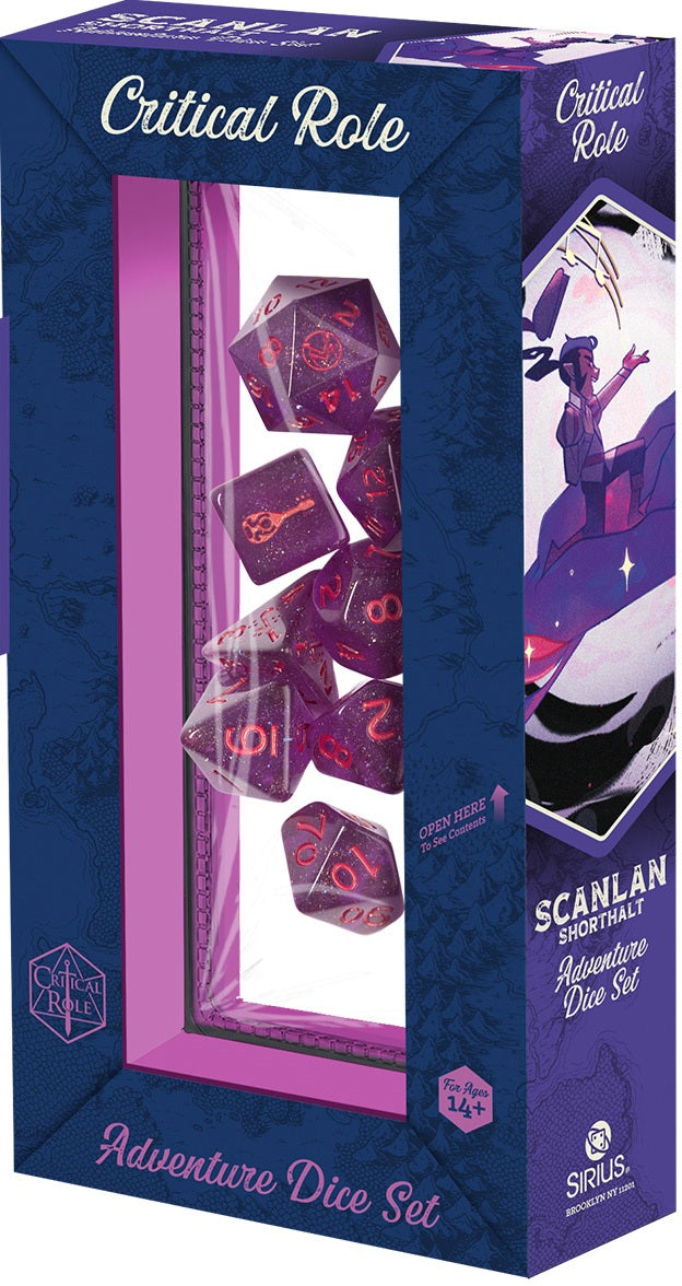 SIRIUS DICE - VOX MACHINA ADVENTURE DICE - SCANLAN SHORTHALT | BD Cosmos