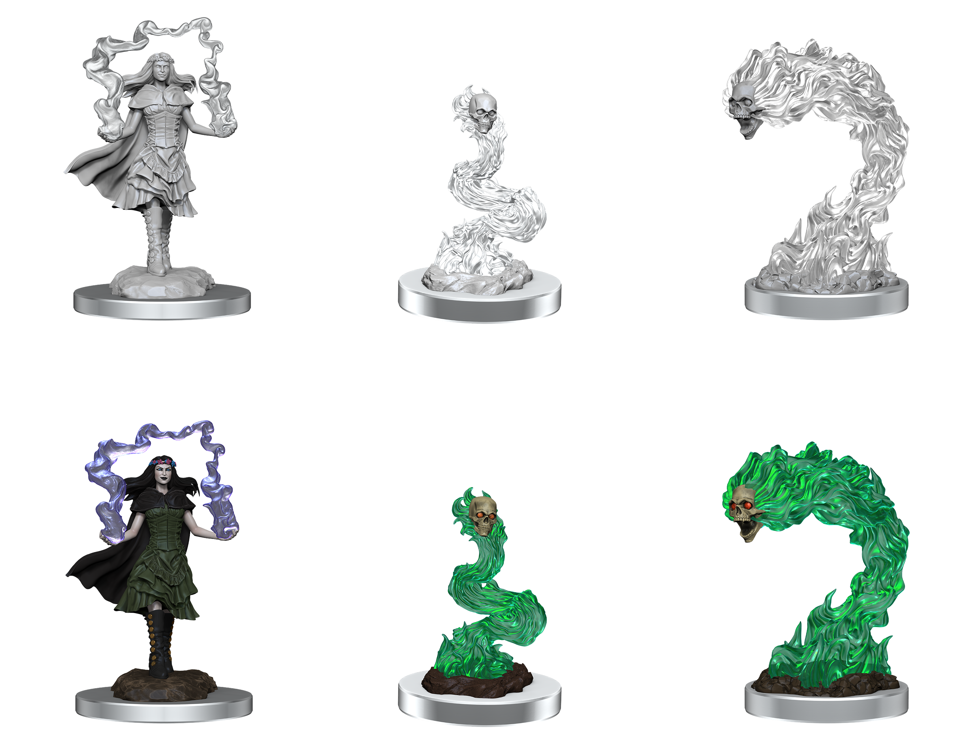 D&D  MINIS: WV21 DK SPELLCASTER/FLAMESKULL | BD Cosmos