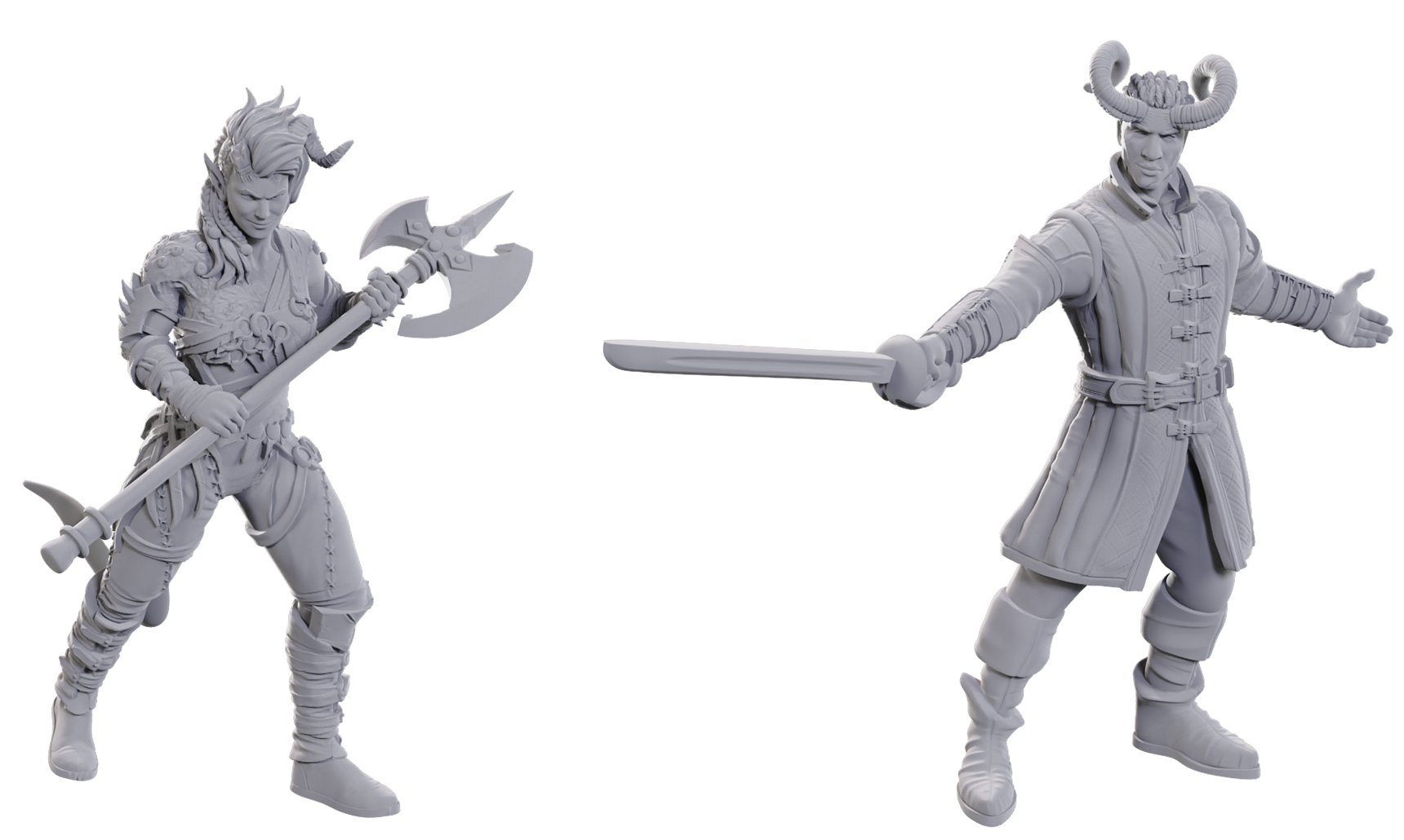DND UNPAINTED MINIS BG3 - WYLL & KARLACH | BD Cosmos