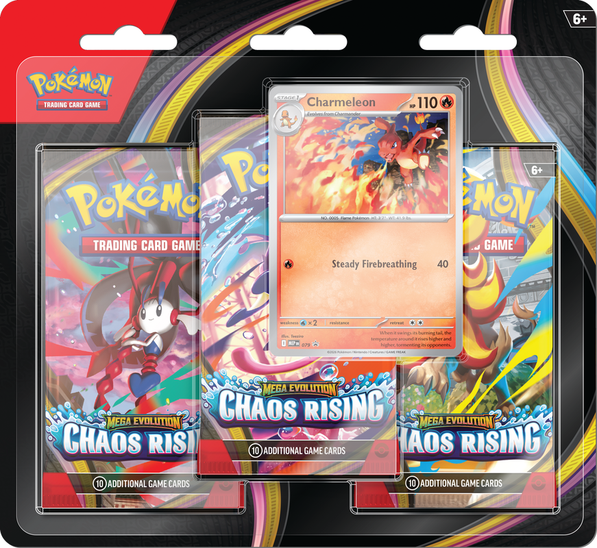 POKEMON TCG ME03: CHAOS RISING 3-PACK - MAY 22ND [READ DESCRIPTION] | BD Cosmos