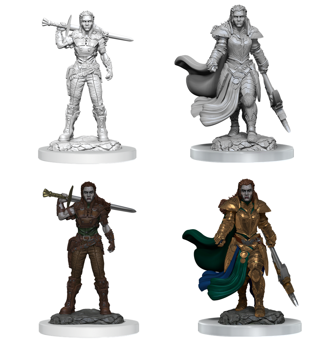 D&D UNPAINTED MINIS: WV20 ORC FIGHTER FEMALE | BD Cosmos