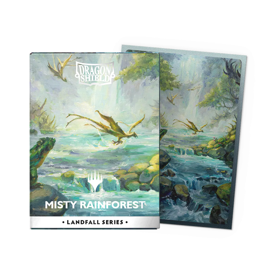 DRAGON SHIELD - LANDFALL SERIES - ART SLEEVES: MISTY RAINFOREST | BD Cosmos