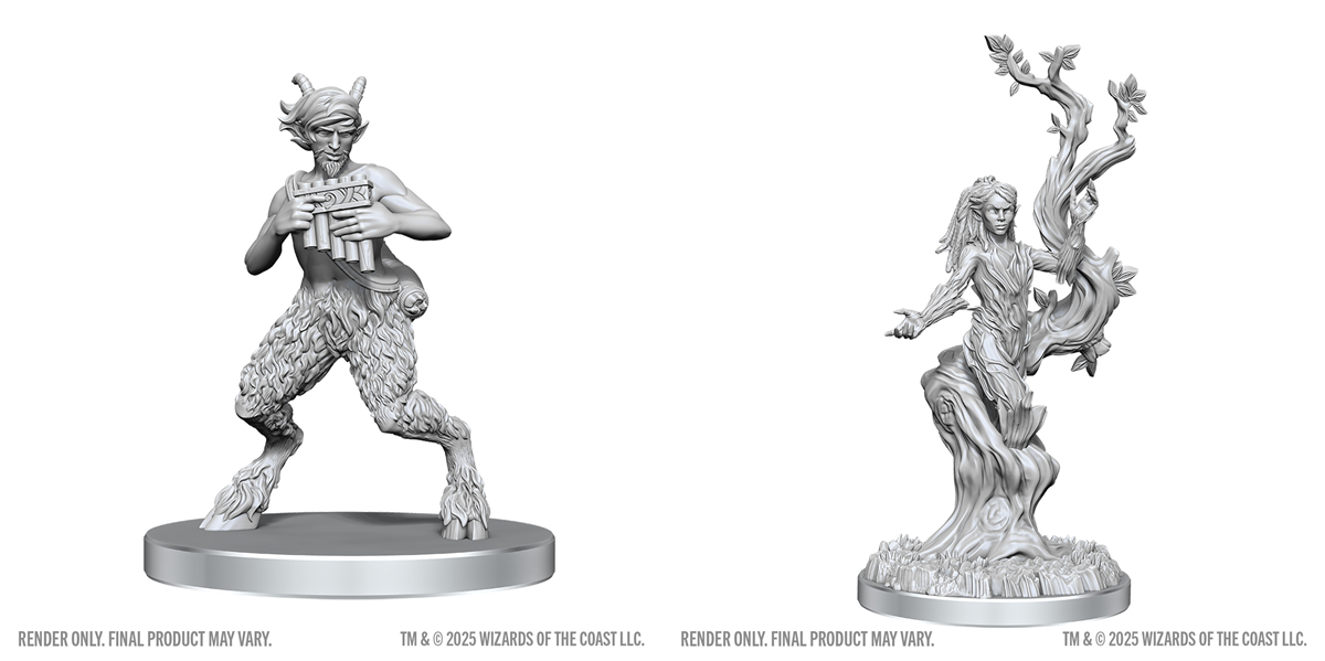 D&D  MINIS: DND UNPAINTED MINIS WV28 SATYR & DRYAD | BD Cosmos