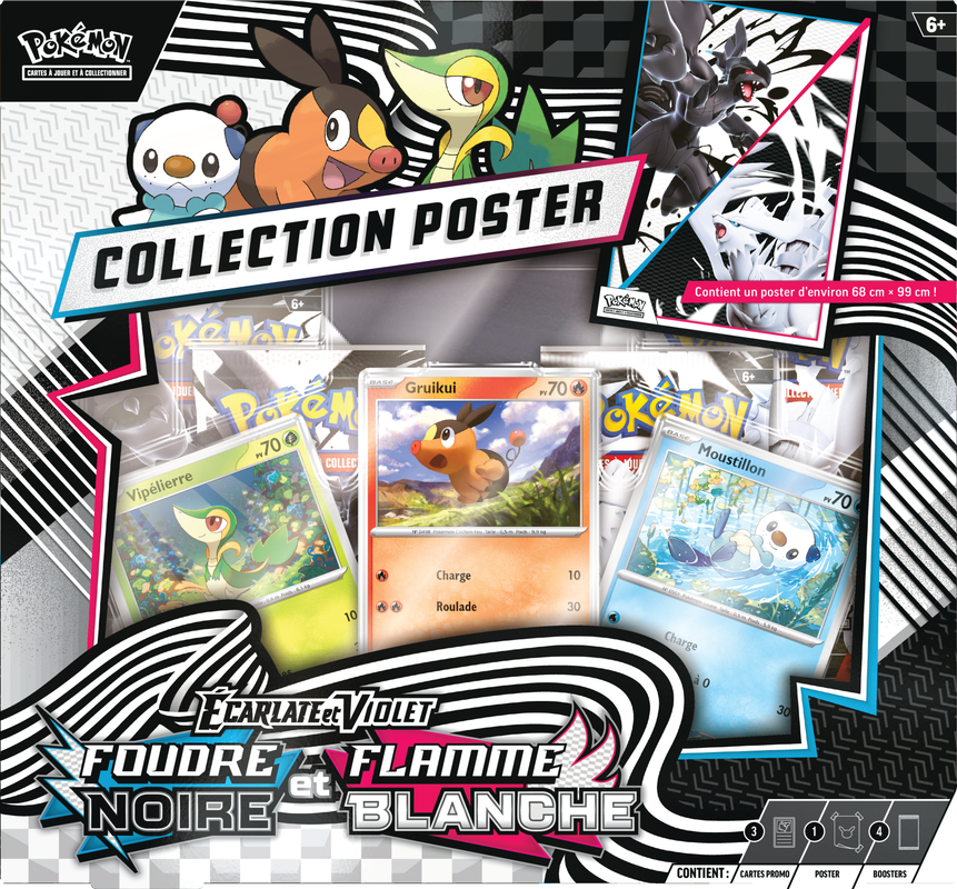 POKEMON TCG SV10.5: BLACK BOLT/WHITE FLARE UNOVA POSTER COLLECTION | BD Cosmos