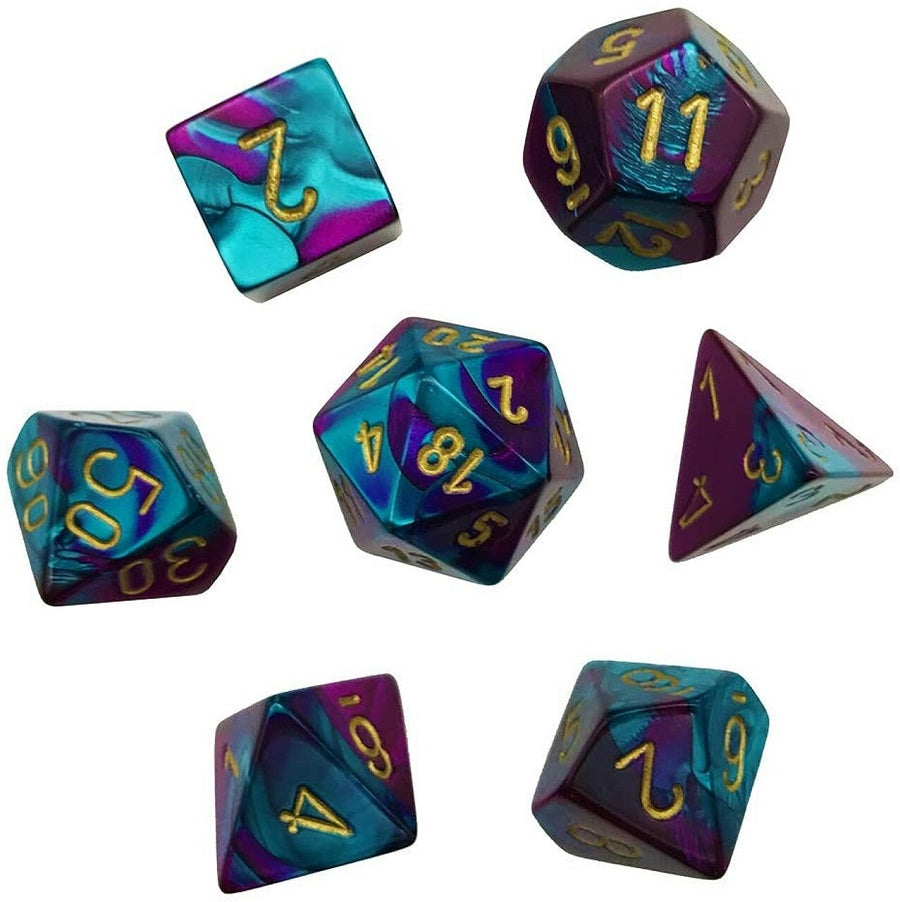 MINI GEMINI 7-DIE SET PURPLE-TEAL/GOLD | BD Cosmos