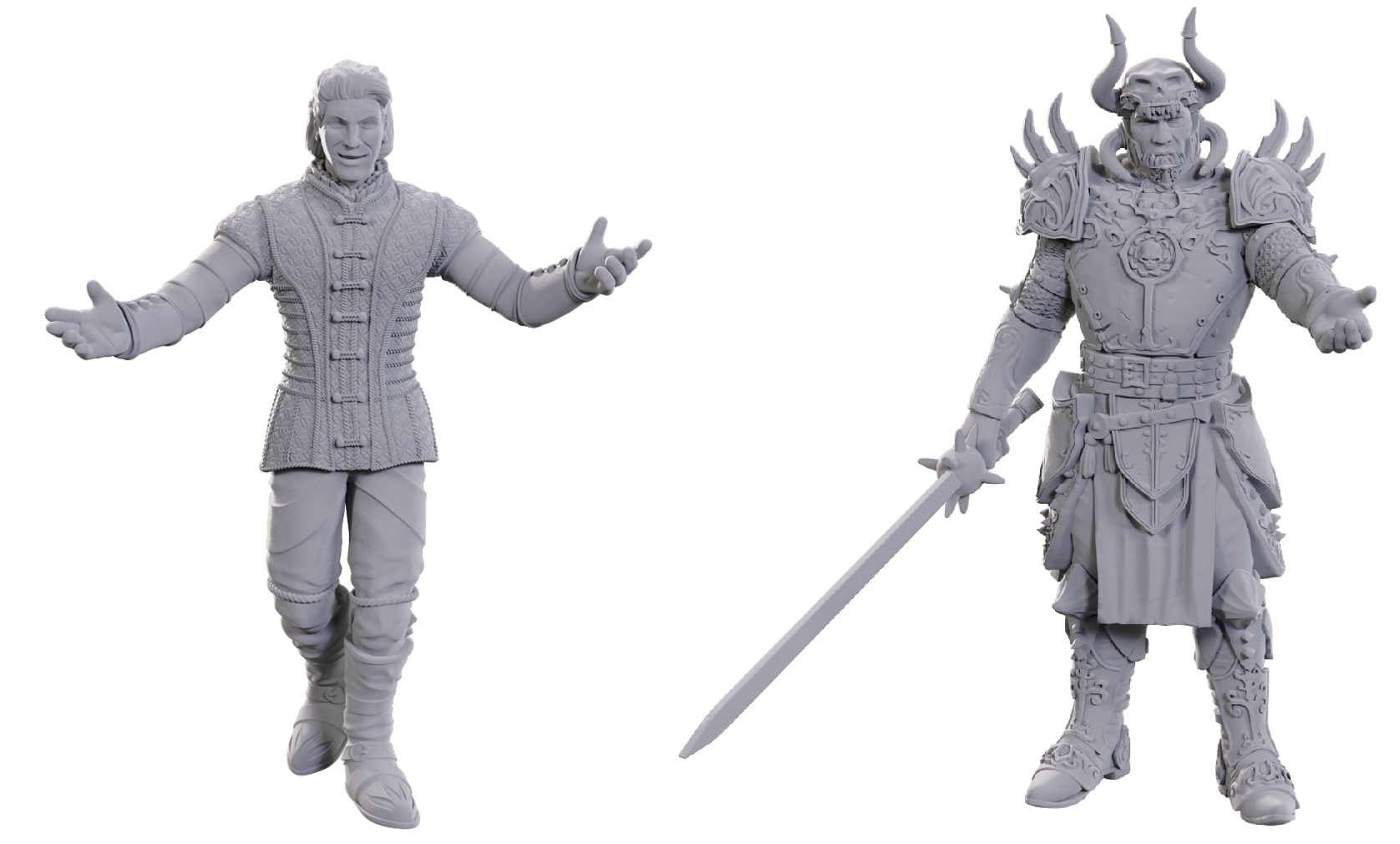 DND UNPAINTED MINIS BG3 - SAREVOK ANCHEV & RAPHAEL | BD Cosmos