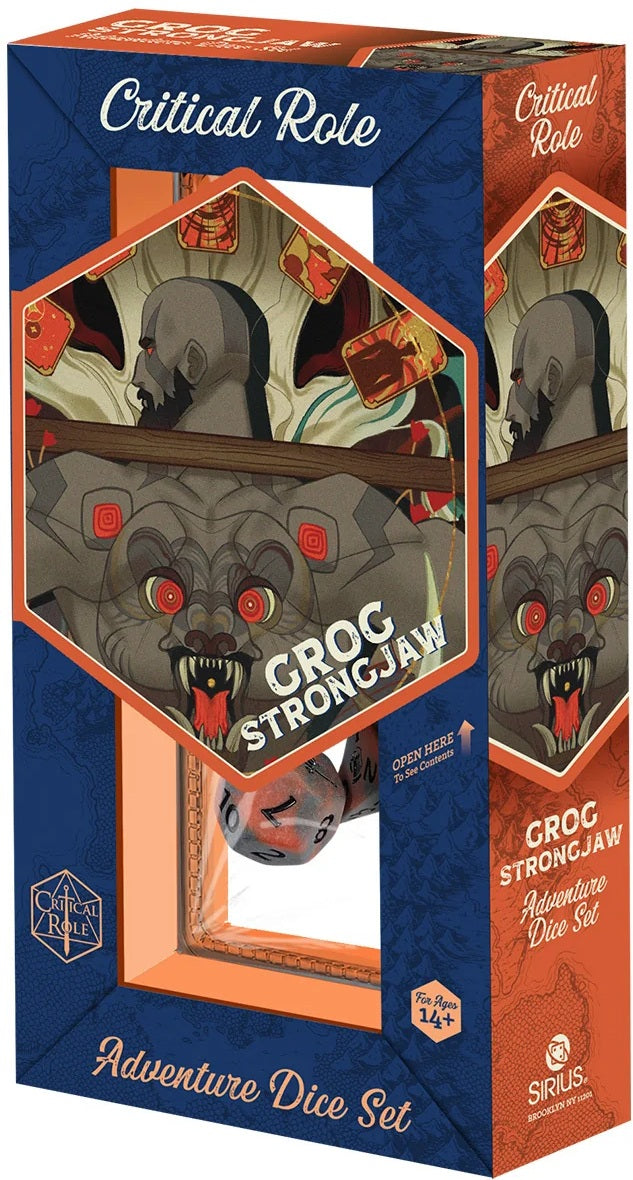 SIRIUS DICE - VOX MACHINA ADVENTURE DICE - GROG STRONGJAW | BD Cosmos