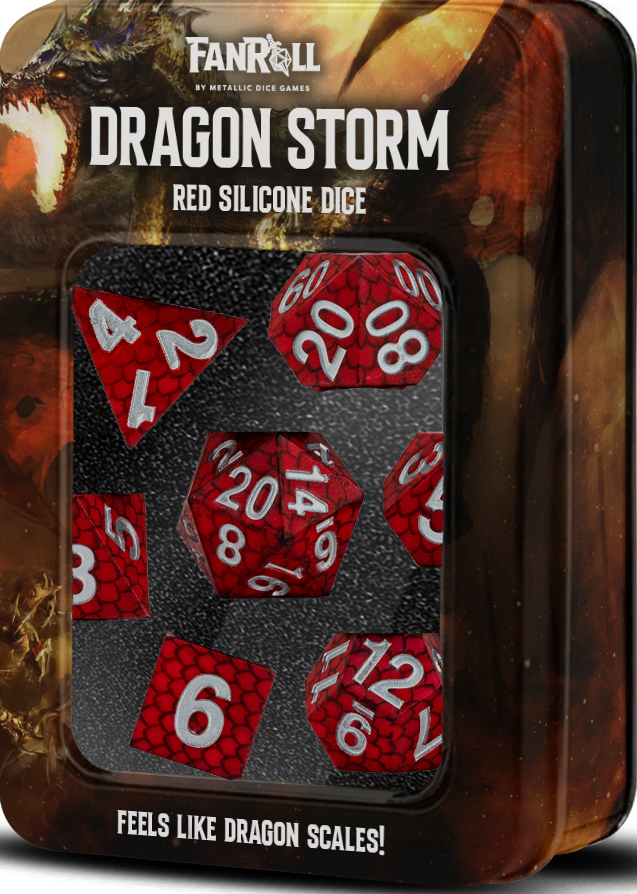 SILICONE 7-DIE SET - DRAGON STORM RED SCALES | BD Cosmos