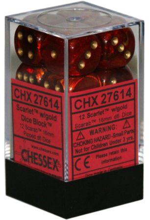SCARAB 12D6 SCARLET/GOLD 16MM CHX27614 | BD Cosmos